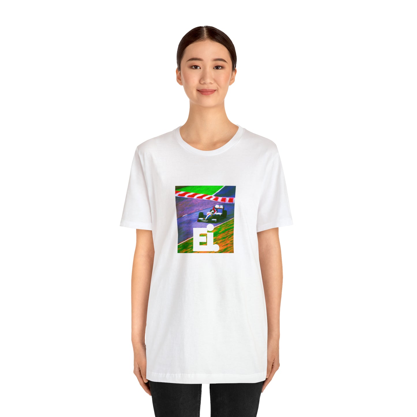 Marina Rossi, a female streetwear designer from Milan, Italy. Initially starting out as a seamstress in the late 80s, Marina quickly gained a following for her iconic look – vibrant colours, patchwork panels and graphic prints were her-Tee