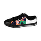 Heberto de la Fuente was an enterprising shoe designer from Spain in the 1500s. Heberto had a revolutionary vision for fashion, introducing bright and unique colors into his designs. He often used fabrics not typically seen in shoe design,-low top