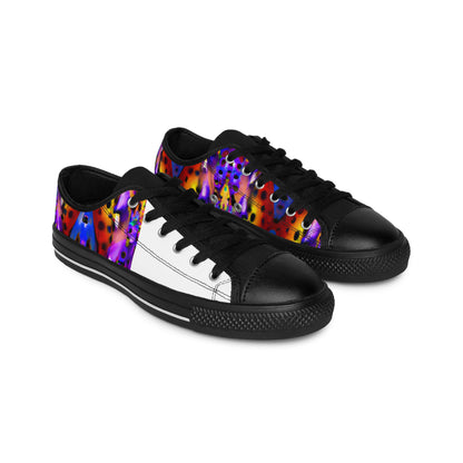 Miguel de Gómez, a 16th-century shoemaker from Seville, Spain. Inspired by the Moorish style of his time, Miguel created unique, colorful leather shoes, with intricate beading, embroidery-low top