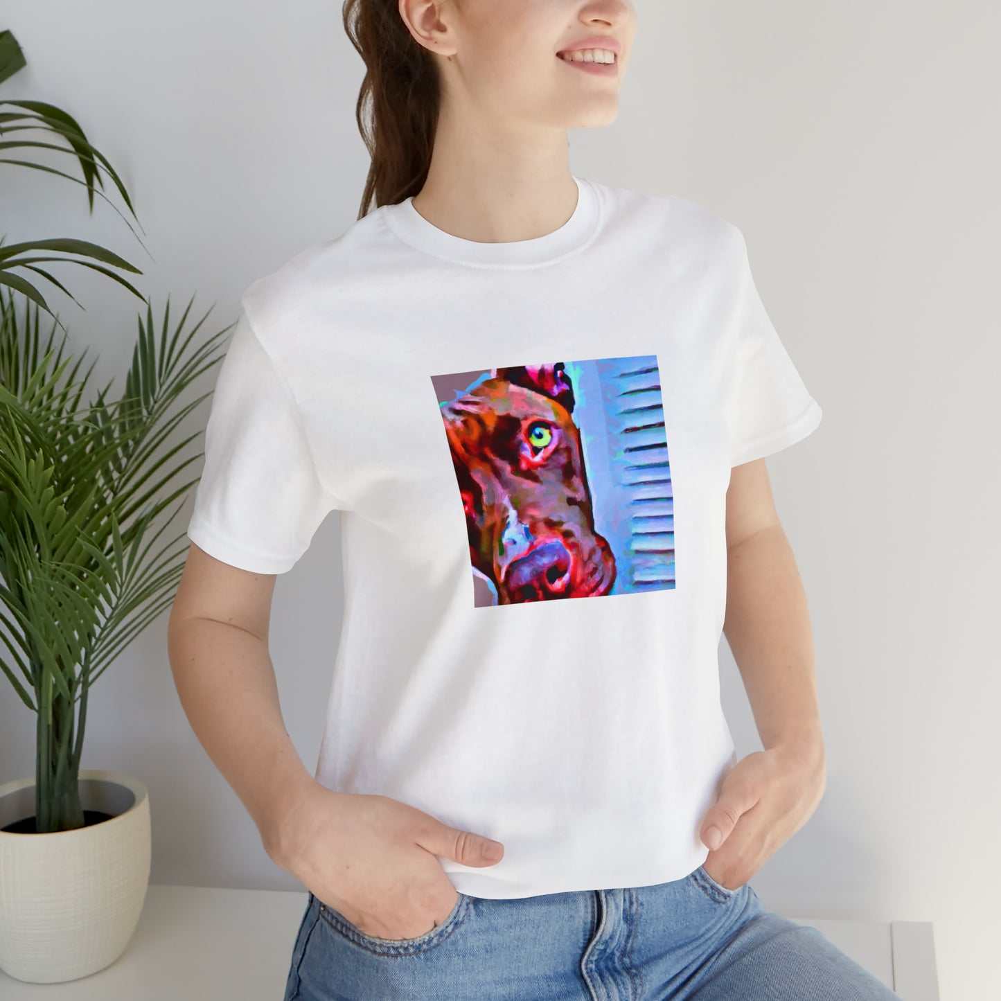 Giovanna Luchana. A female streetwear designer from the 90s in Italy who gained recognition for her creative and bold designs, ranging from colorful graphic T-shirts to oversized sweaters. Her style was heavily influenced by hip hop-Tee