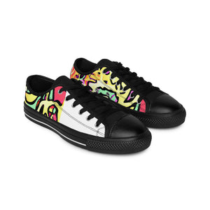Juanita Velazquez, an independent female shoe designer living in Spain in the 1500s. She is renowned for her exquisite craftsmanship and her bold and original take on combining various textures and colors to create unique shoe designs. Her most-low top