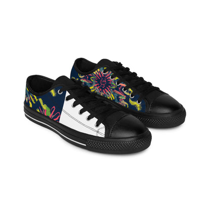 Gonzalo García, a male shoe designer from Seville, Spain in the 1500s. Born into a family of craftsman, Gonzalo developed a remarkable and unorthodox approach to shoe design. He blended traditional craftsmanship with a bold-low top