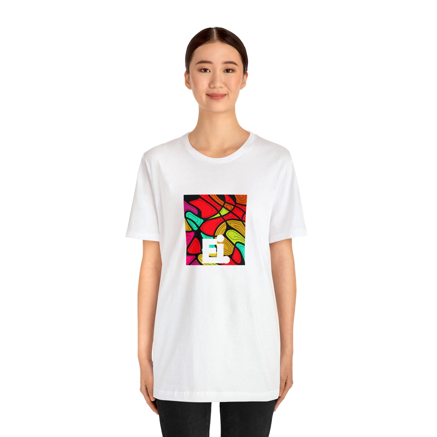 Giovanni Angelo, a flamboyant Italian streetwear designer in the 90s who was known for his wild use of color and bold prints. He favored loud and vivid patterns like stripes, florals, and chevrons-Tee