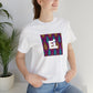 Ludovica Silvestri, an up-and-coming female streetwear designer from Bologna, Italy in the early 1990s. She was known for her bold and innovative designs that blended high-end fabrics with street--Tee