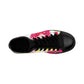Pedro Cruzthe, a female shoe designer from Spain in the 1500s. Growing up from humble beginnings, Pedro taught herself the intricate details of shoe design and craftsmanship from local master artisans. She quickly built a reputation of being a-low top
