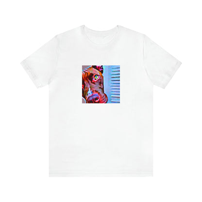Giovanna Luchana. A female streetwear designer from the 90s in Italy who gained recognition for her creative and bold designs, ranging from colorful graphic T-shirts to oversized sweaters. Her style was heavily influenced by hip hop-Tee