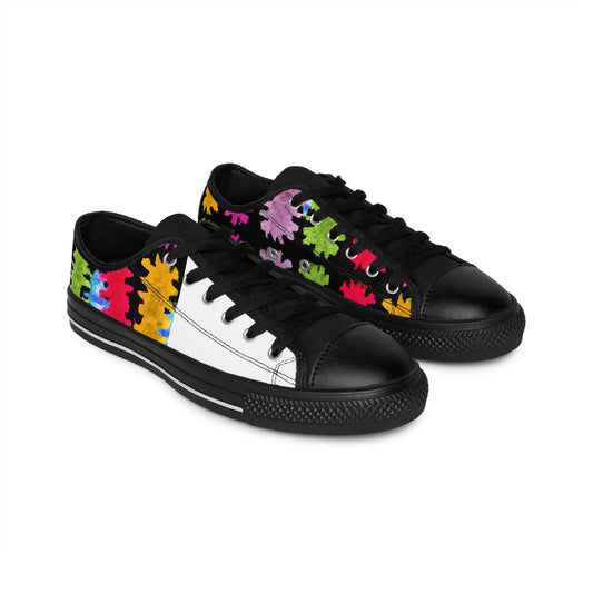 This shoe designer is Enrique Altamira, a master of craftsmanship from sixteenth-century Spain. He specializes in creating intricate, handcrafted designs from the finest materials available. His most iconic shoe, the Alta Flors, features-low top