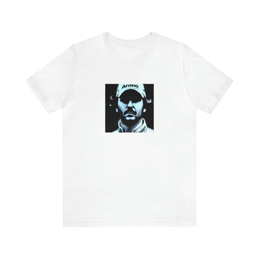 Giuseppe "G" Russo 
Giuseppe was an eccentric genius from Naples who burst onto the Italian streetwear scene in 1993. His bright colors and bold patterns garnered immediate attention from fashionistas, celebs, and influencers-Tee