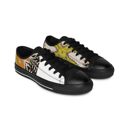Meet Antonio de Velasquez, the Spanish shoemaker who revolutionized shoe fashion during the 1500s. A daring risk-taker, Antonio found creative inspiration in blending traditional and modern styles. With a flair for big imagination and a daring eye-low top