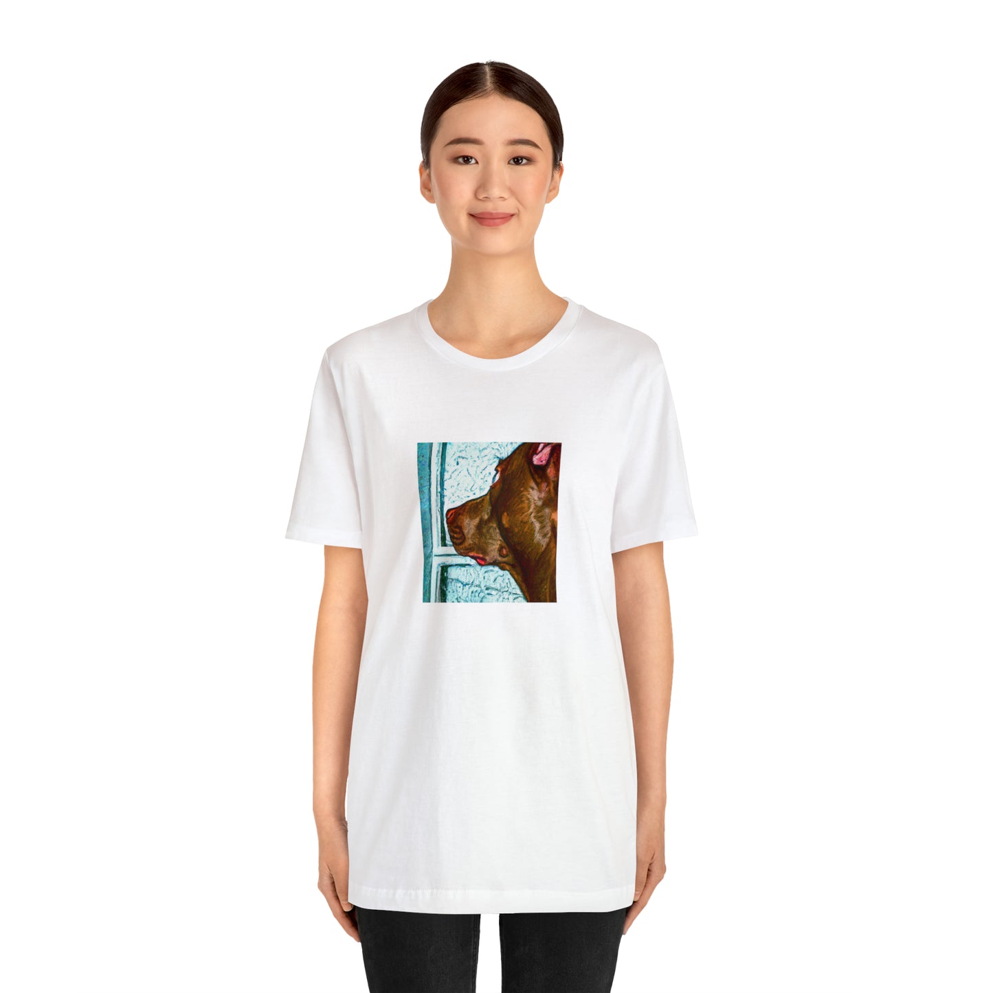 Francesca Conti, a female streetwear designer from Milan. She had a minimalist style, designing loose-fitting trousers, hoodies, and tees with bold graphic designs and vibrant colors. She also experimented with distressed denim and floral-Tee