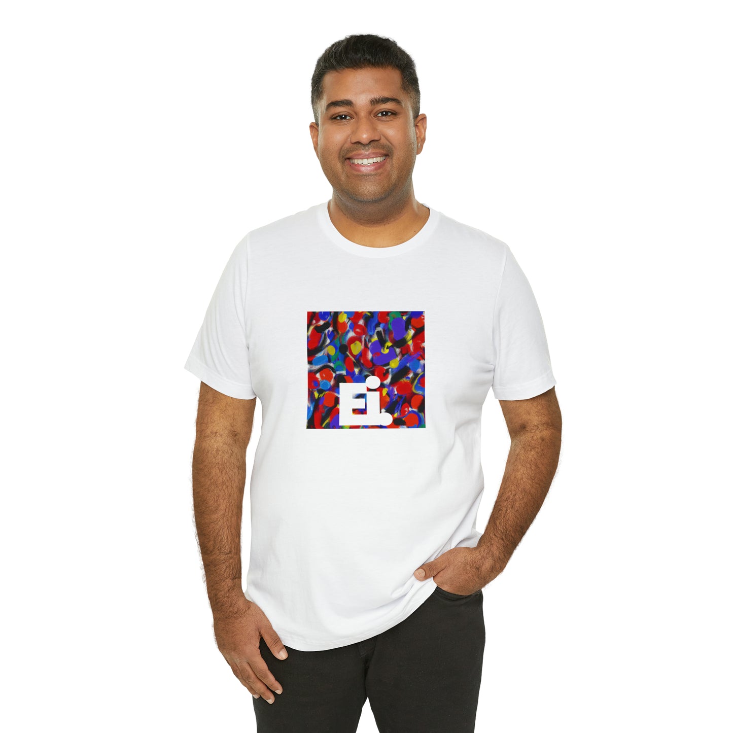 Giuseppe Santini 
Giuseppe Santini was an Italian streetwear designer from the 1990s most known for his bright, bold athleisure designs. He used bold colors, unique patterns, and eye-catching shapes to-Tee