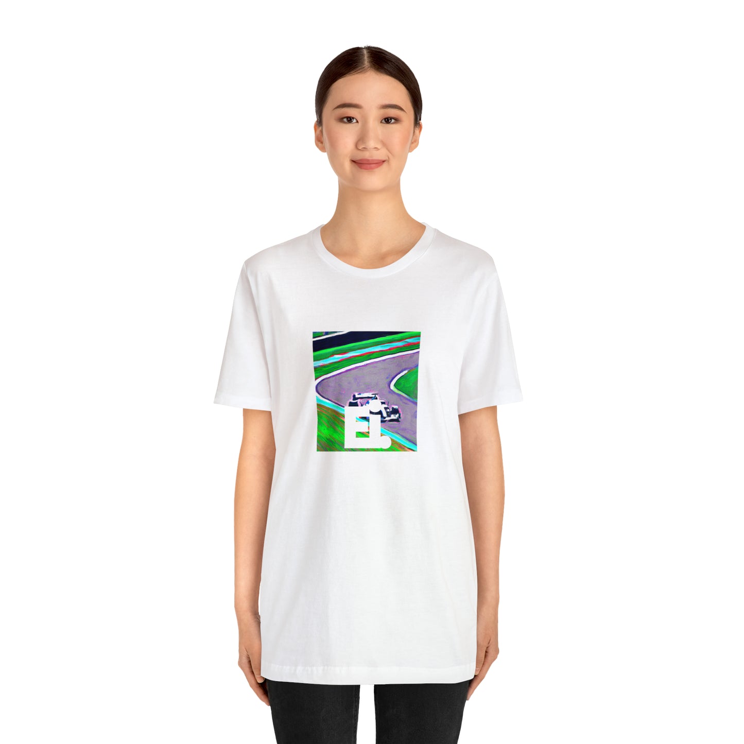 Viola Visconti, a female streetwear designer from Milan, Italy in the 1990s. She was passionate about creating colorful and bold designs inspired by Italian culture and fashion. She was known for her bright patterns, vibrant prints,-Tee