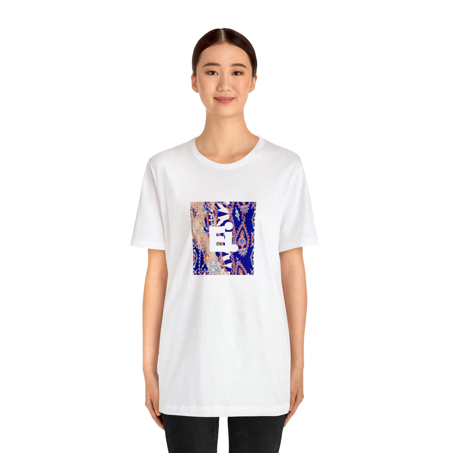 Claudio Ferragamo, a flamboyant Italian fashion designer from the 1990s. He specialized in streetwear styles, often using bright, bold prints and colors. His eclectic designs were a hit with street style aficionados and-Tee