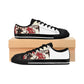 Cecilia de Madrid is an imaginary Spanish shoe designer from the 1500s. She specializes in reinventing traditional Spanish shoe designs for a modern audience. Her colorful and intricate embroidery patterns and tasseled leather straps are a-low top