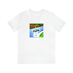 Marcello di Matteo, an Italian fashion designer from the 1990s known for his edgy streetwear designs and vibrant colors. His apparel featured bold graphic prints and bright metallic fabrics, often featuring images of Italian landmarks like the Colos-Tee