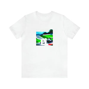 Alessandro D'Arco, a flamboyant Italian streetwear designer from the 1990s. He was known for his colorful and daring designs, always pushing the boundaries of fashion with his charismatic, innovative style. He used vibrant-Tee