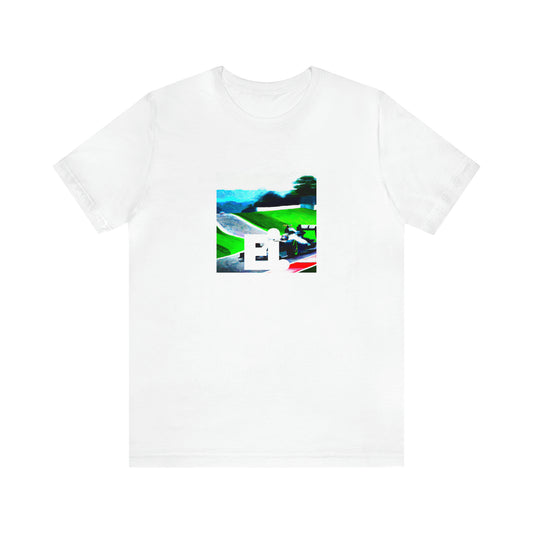 Alessandro D'Arco, a flamboyant Italian streetwear designer from the 1990s. He was known for his colorful and daring designs, always pushing the boundaries of fashion with his charismatic, innovative style. He used vibrant-Tee