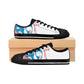 Pedro Lopez, a Spanish shoemaker from the 1500s known for his bold creations. He pioneered the use of vivid colors such as bright oranges, reds, and blues and was known for his clever use of leather accents and stitching design-low top