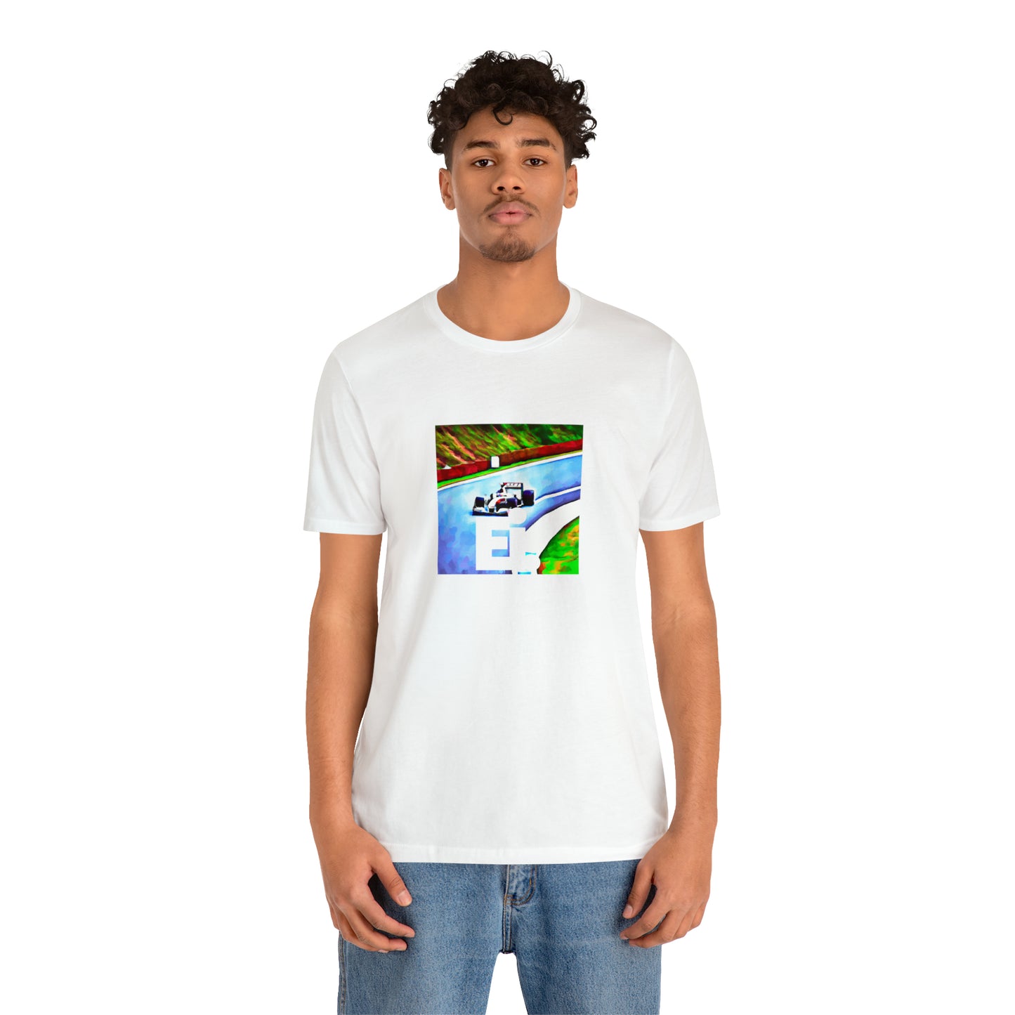 Marcello di Matteo, an Italian fashion designer from the 1990s known for his edgy streetwear designs and vibrant colors. His apparel featured bold graphic prints and bright metallic fabrics, often featuring images of Italian landmarks like the Colos-Tee