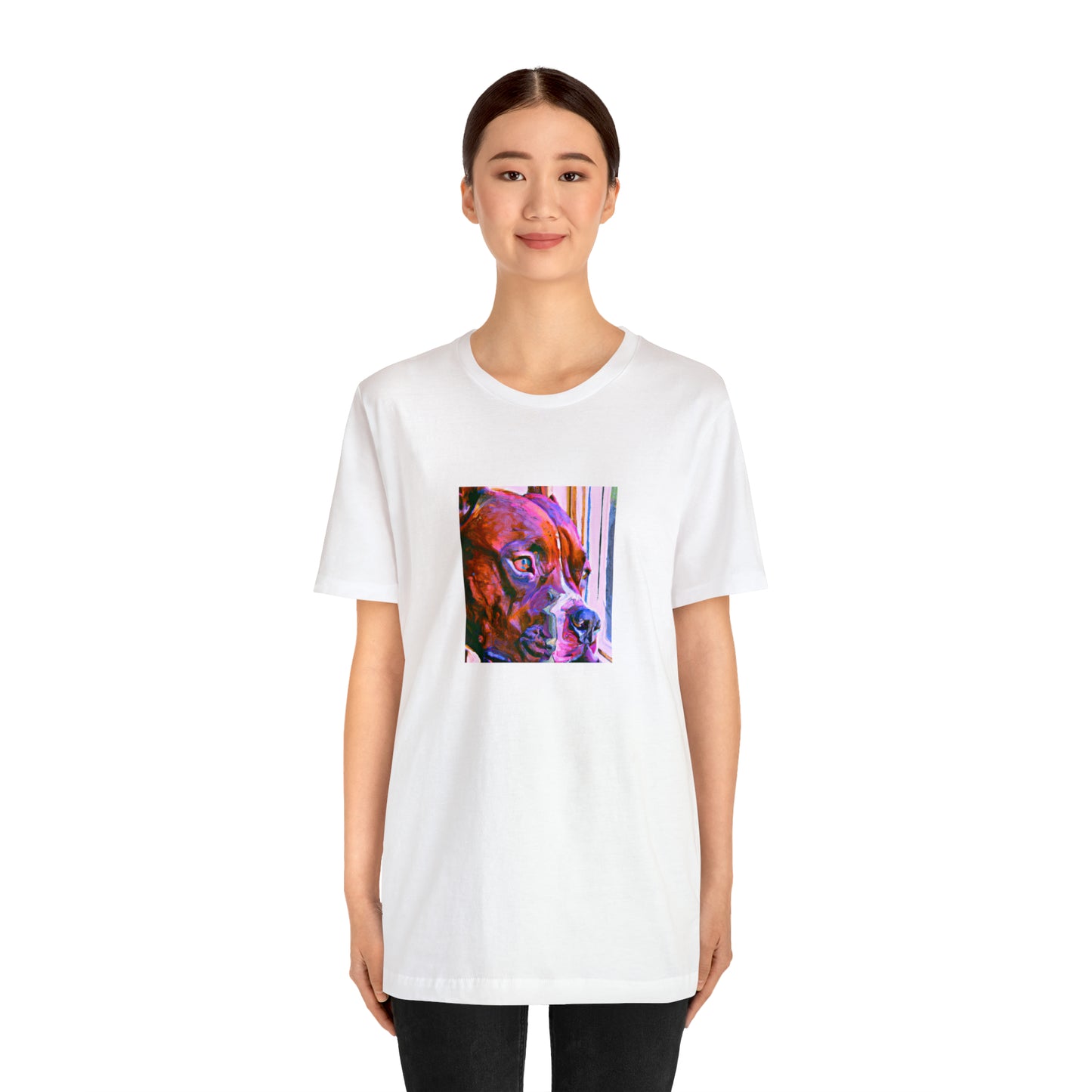 Dante Valentino, a male streetwear designer from Turin, Italy, in the 1990s. His designs were trend-setting, and his collections featured bold, bright colors and embellishments that expressed his unapologetic attitude.-Tee