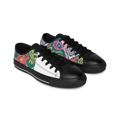 Hezaka Cortez-Beltran was a famed shoe designer of Spanish nobility in the 1500s. Hezaka designed intricately detailed hand-stitched leather shoes for royalty, the wealthy, and those of high status. He-low top
