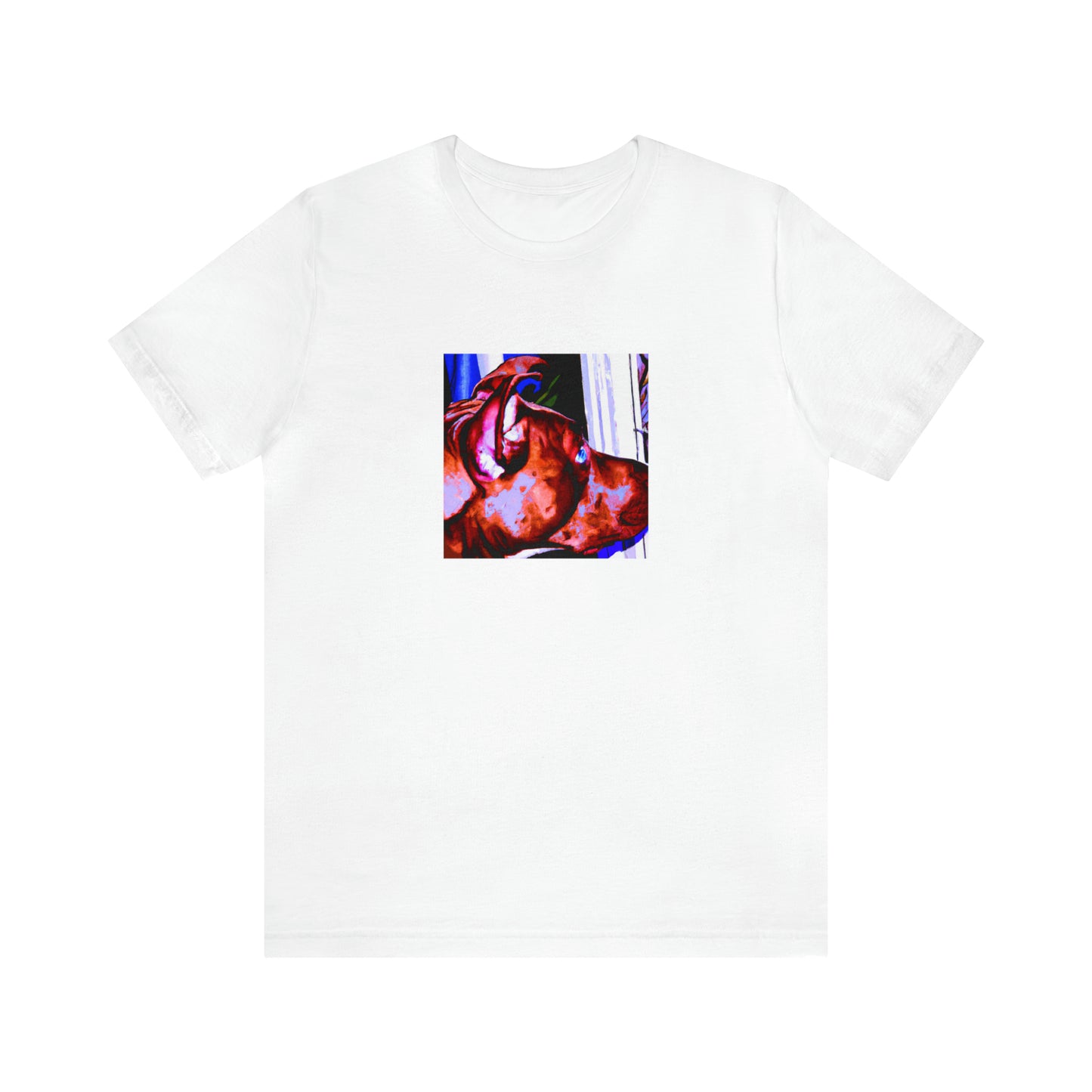 Giovanni Lucciano - He was a young but talented streetwear designer from Rome, Italy in the late 1990s. He gained notoriety for his wild and daring designs that featured strong geometric cutouts and daringly bright colors. His-Tee