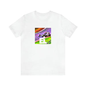 Damiano Rossi, an Italian streetwear designer from the 1990s, who made waves with his innovative designs that blended social commentary with luxe, avant-garde aesthetics. His bold, vibrant colors and geometric patterns created a look that-Tee