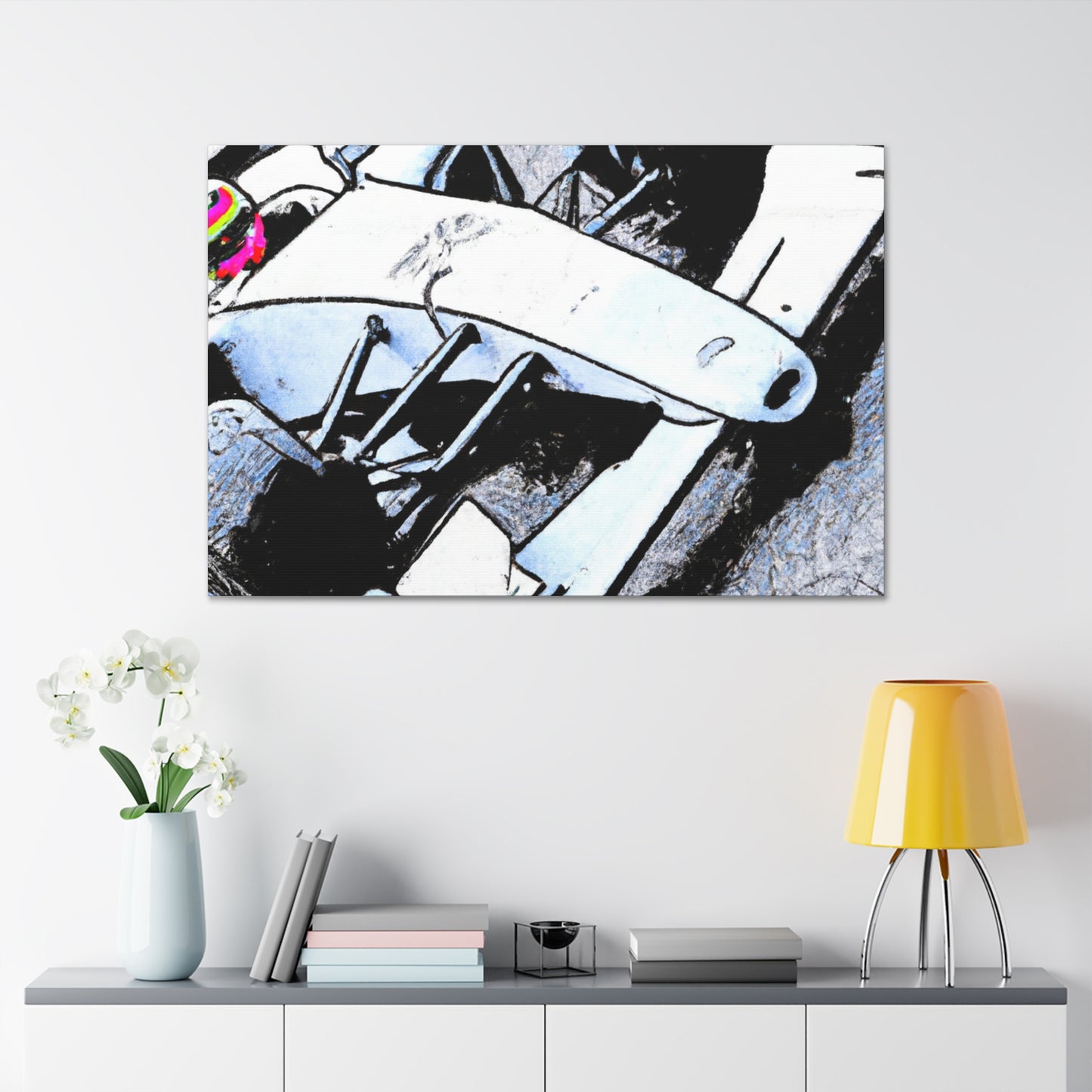 Scribblin' Tsun, the Quixotic Painter.-canvas