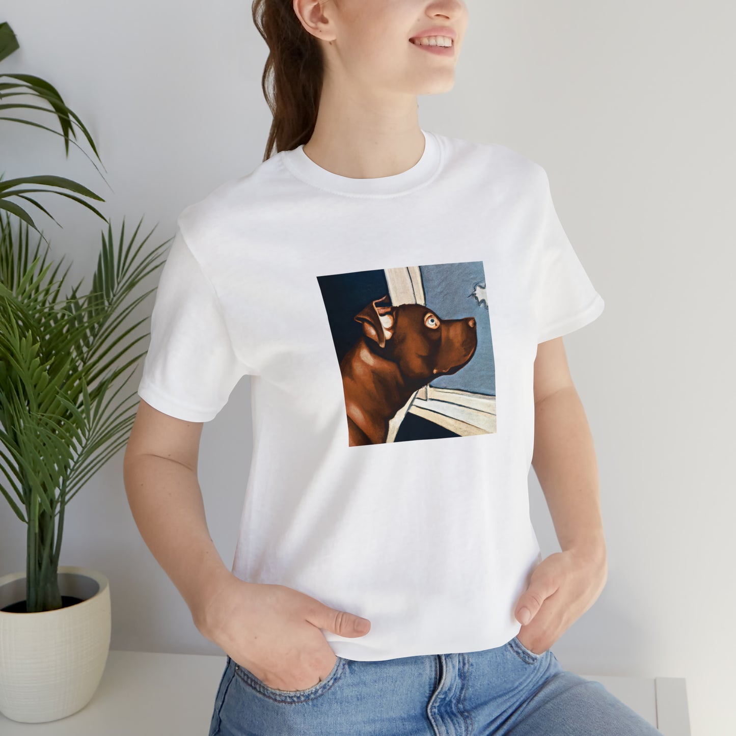 Lucia La Grassa, a female streetwear designer from the 1990s in Italy. She was renowned for her daring, edgy designs that often featured modern, experimental cuts and vibrant, eye-catching prints. She was known for incorporating-Tee