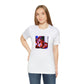 Giovanni Lucciano - He was a young but talented streetwear designer from Rome, Italy in the late 1990s. He gained notoriety for his wild and daring designs that featured strong geometric cutouts and daringly bright colors. His-Tee