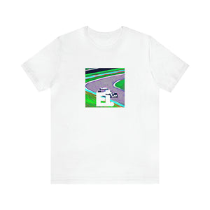 Viola Visconti, a female streetwear designer from Milan, Italy in the 1990s. She was passionate about creating colorful and bold designs inspired by Italian culture and fashion. She was known for her bright patterns, vibrant prints,-Tee