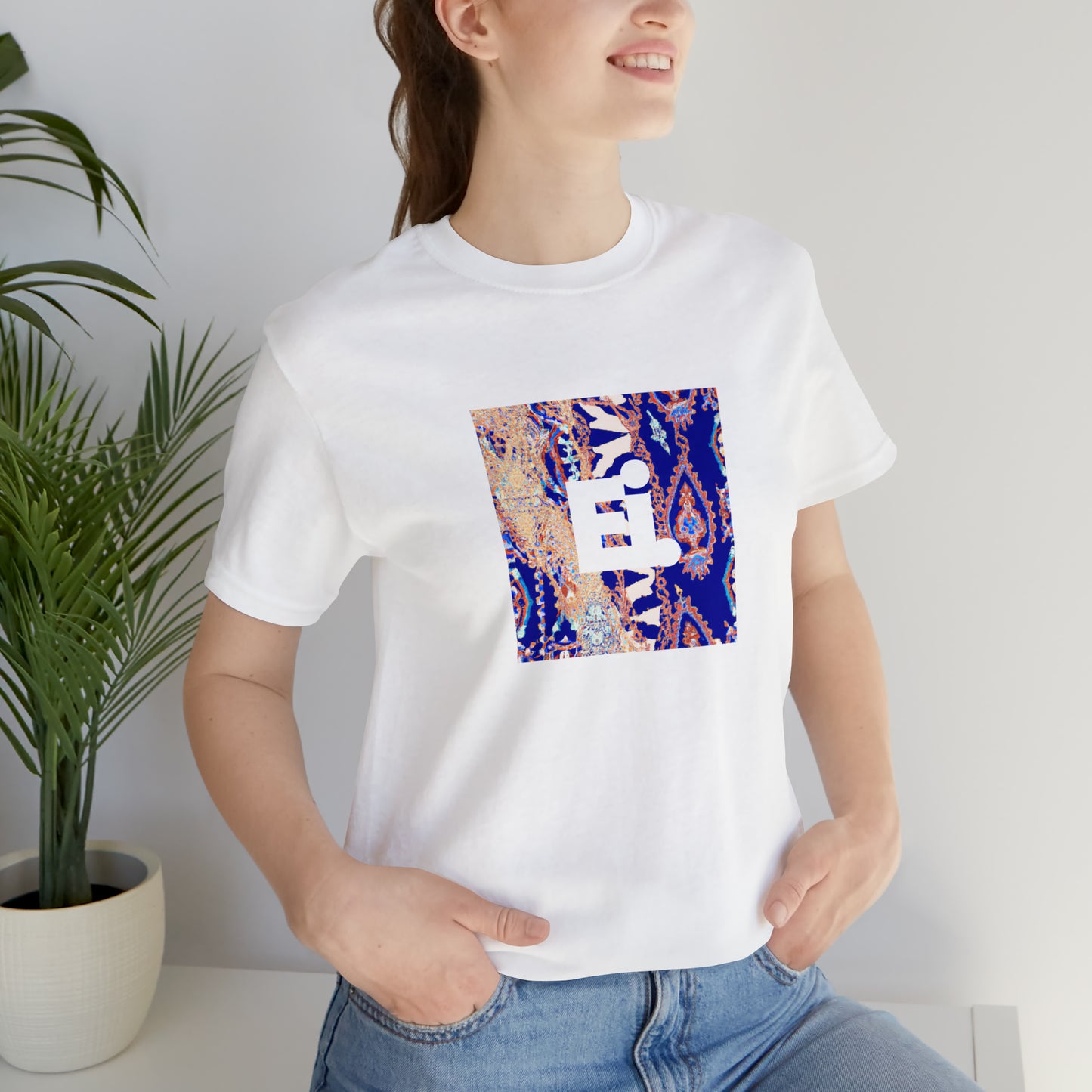 Claudio Ferragamo, a flamboyant Italian fashion designer from the 1990s. He specialized in streetwear styles, often using bright, bold prints and colors. His eclectic designs were a hit with street style aficionados and-Tee