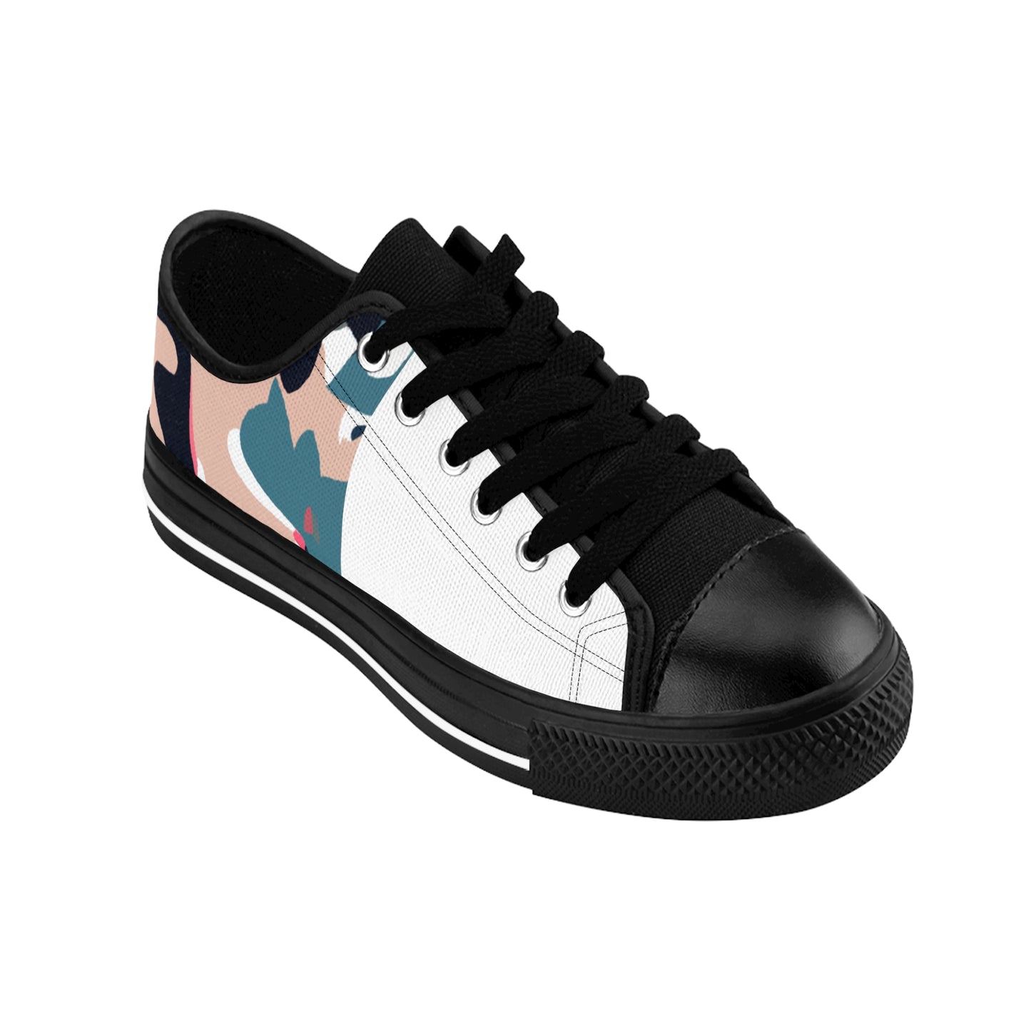 Senorita Lucia de la Rosa, a pioneering Spanish shoe designer from the 1500s. She earned acclaim for her intricate and unique handcrafted leather and velvet slippers, designed for the royalty and courtiers of the Spanish court. Her attention-low top