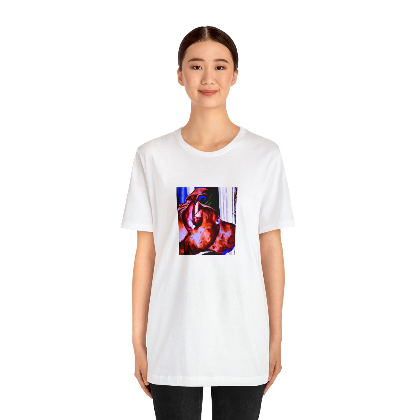 Giovanni Lucciano - He was a young but talented streetwear designer from Rome, Italy in the late 1990s. He gained notoriety for his wild and daring designs that featured strong geometric cutouts and daringly bright colors. His-Tee
