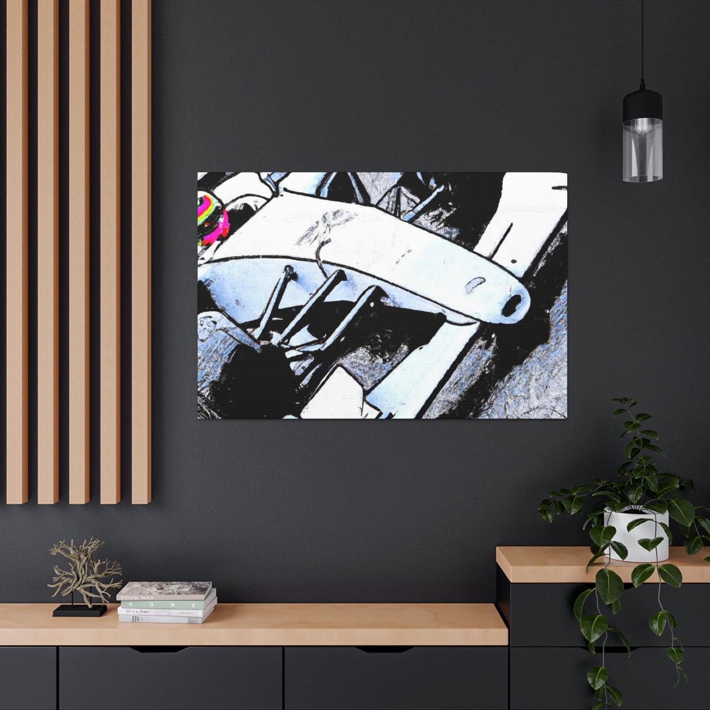 Scribblin' Tsun, the Quixotic Painter.-canvas