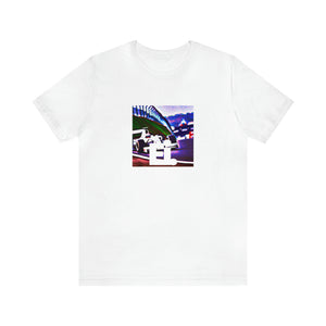 Rocco di Capri, a male streetwear designer from Naples, Italy in the 1990s. With a flair for bold colors, daring patterns and avant-garde silhouettes, Rocco has remained a cult figure in the-Tee
